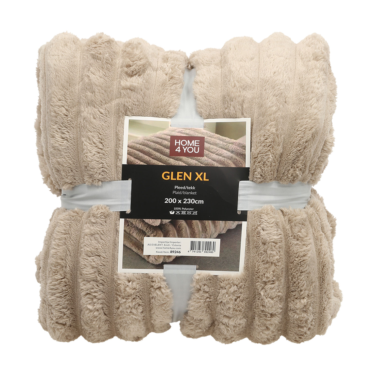 89246 Pledas GLEN XL 200x230cm, smėlio spalvos - Image 1