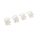 Servetėlių žiedai GLAMOR 4 vnt., perlamutras/žiedas