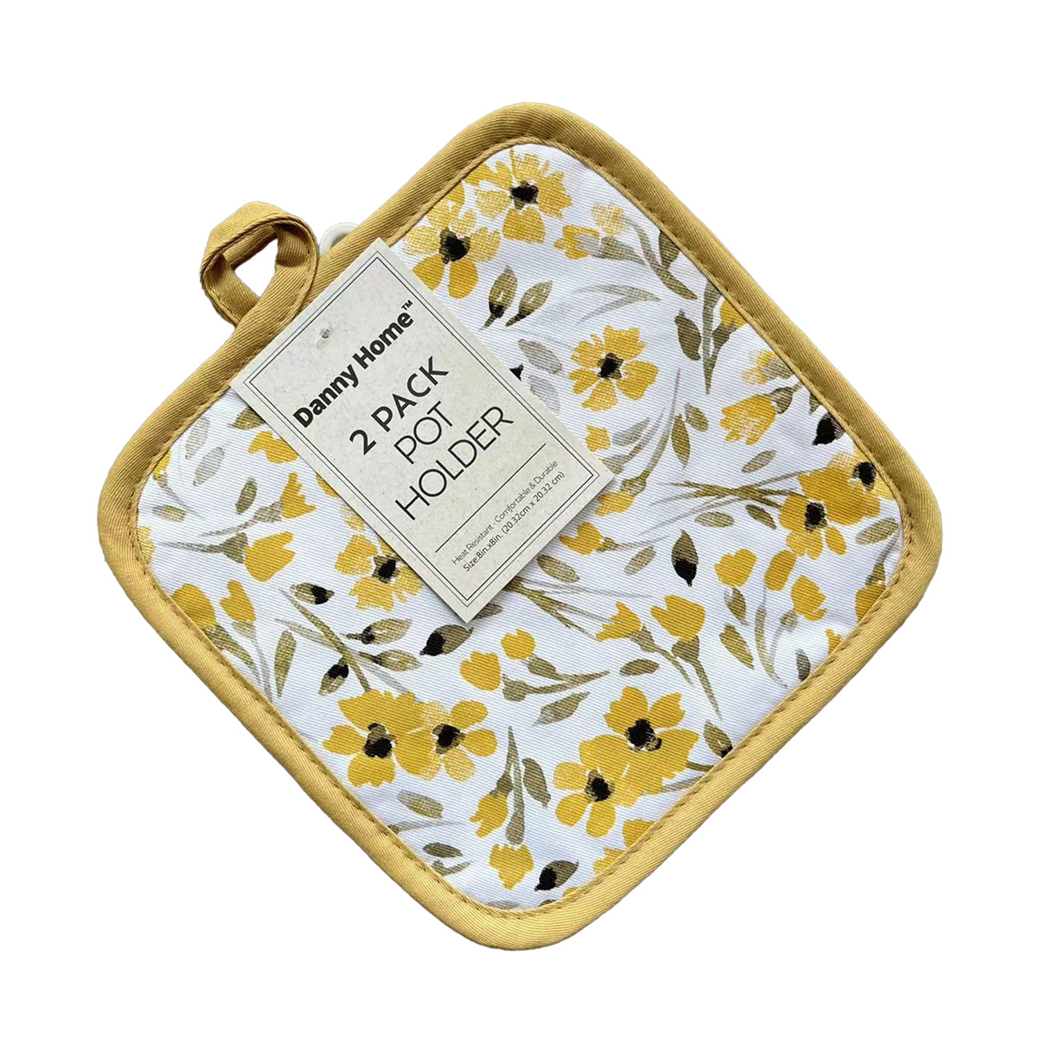 DH10087 Šluostės vazonams AIMAI 2vnt. 20x20cm, geltonos gėlės - Image 1