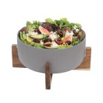 POLO dubuo D22,5xH10cm 2,7L pilkos spalvos su stovu