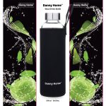 Geriamojo gėrimo butelis GLASS H22,5cm 550ml stiklas, juodas korpusas - Image 2