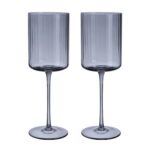 Vyno taurė DOLCE 2vnt H23,3cm, pilka