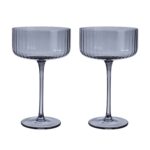 Vyno taurė DOLCE 2vnt H17cm, pilka