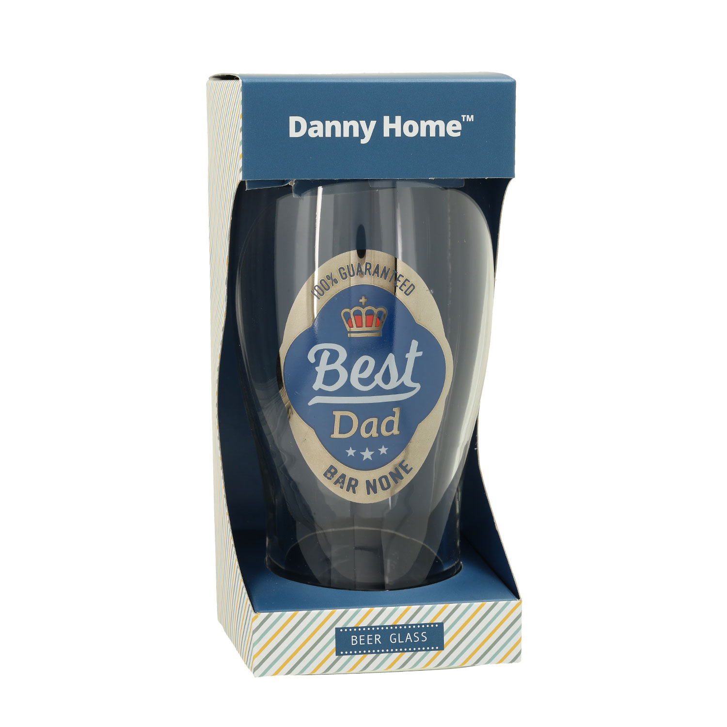 DH16385 Alaus bokalas FLOW "Geriausias tėtis" H15.9cm - Image 1