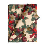 Stalo kilimėlis ŽIEMOS GĖLĖS 136x220cm, juostelės