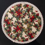 Stalo kilimėlis ŽIEMOS GĖLĖS D70cm, kaspinai - Image 4