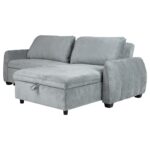Kampinė sofa-lova CLOUD melsvai žalios spalvos - Image 6