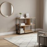 Lentyna DIMITRA 100x40xH83,5cm, kaimiška/juoda - Image 6