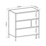 Spintelė HEDVIG 70x40xH74,5cm, pelenų/juoda - Image 4