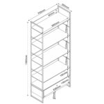 Lentyna STUDIJA 70x30xH159cm, ąžuolo/baltos spalvos - Image 3