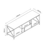 TV staliukas STUDIJA 140x40xH46,5cm, ąžuolas/juoda - Image 4
