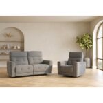 BOSCO 2 vietų sofa su elektriniu mechanizmu, pilka - Image 9