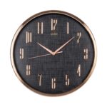 Sieninis laikrodis HUGH D37cm, juodos spalvos