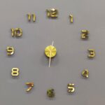 Sieninis laikrodis "pasidaryk pats" lipdukas, auksinis - Image 2