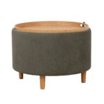 Otomanas / stalas HIRO D56xH42,5 cm, žalias, su dėže ir dėže
