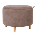 Otomanas / stalas HIRO D56xH42,5 cm, šviesiai rudos spalvos, su dėže ir dėklu - Image 2