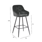 Baro kėdė BRITA pilka - Image 6