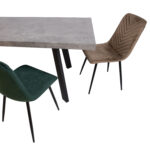 Valgomojo stalas BRIGIT 159/198×84,5xH77cm, betonas - Image 5