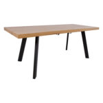 Valgomojo stalas BRIGIT 159/198×84,5xH77cm, šviesus medis - Image 5