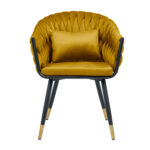 Kėdė FLORA aukso geltonos spalvos