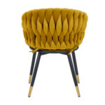 Kėdė FLORA aukso geltonos spalvos - Image 4