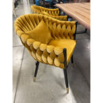 Kėdė FLORA aukso geltonos spalvos - Image 6