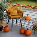 Kėdė FLORA aukso geltonos spalvos - Image 7