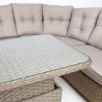 Sodo baldų komplektas PACIFIC stalas, kampinė sofa - Image 4