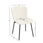 Kėdė MANOLO balta boucle - Image 6