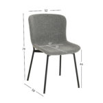 Kėdė MANOLO pilka boucle - Image 6