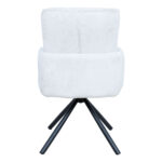 Kėdė BATUL rotacinė, lininė balta - Image 4