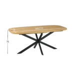 Valgomojo stalas RAMONA 180/220x90xH75cm, šviesus medis - Image 11