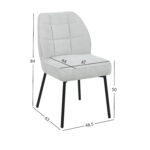 Kėdė ZAYLEN šviesiai pilka - Image 9