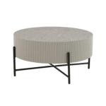 Kavos staliukas ASHER D80xH40cm, pilkos spalvos