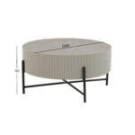 Kavos staliukas ASHER D80xH40cm, pilkos spalvos - Image 6