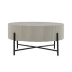 Kavos staliukas ASHER D80xH40cm, pilkos spalvos - Image 2