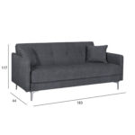 Sofa lova LOGAN pilka - Image 3