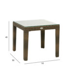 Šoninis staliukas WICKER 50x50xH45cm, kapučino - Image 3