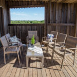 Šoninis staliukas WICKER 50x50xH45cm, kapučino