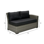 Modulinė sofa GENEVA 2 vietų, su dešiniuoju porankiu, pilka - Image 2