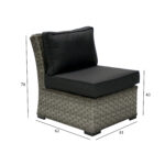 Modulinė sofa GENEVA be porankio, pilka - Image 2