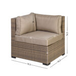 Modulinė sofa SEVILLA kampinė, cappuccino - Image 3