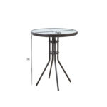 Stalas DUBLIN D60xH70cm, tamsiai rudos spalvos