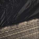 Pagalvių dėžė WICKER 140x80x65cm, tamsiai ruda - Image 3