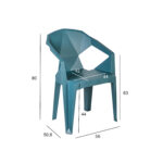 Kėdė MUZE teal blue