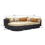 Sofos komplektas STELLA tamsiai rudas - Image 2