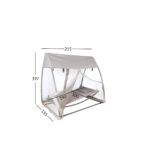 Hamakas SUNDAY su stogeliu, taupe spalvos - Image 9