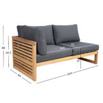 Modulio sofa SERENITY 2-vietė su dešiniuoju porankiu - Image 9