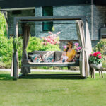 Sūpynės pavėsinė BARCELONA rudos/smėlio spalvos - Image 7