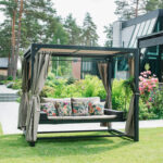 Sūpynės pavėsinė BARCELONA rudos/smėlio spalvos - Image 3